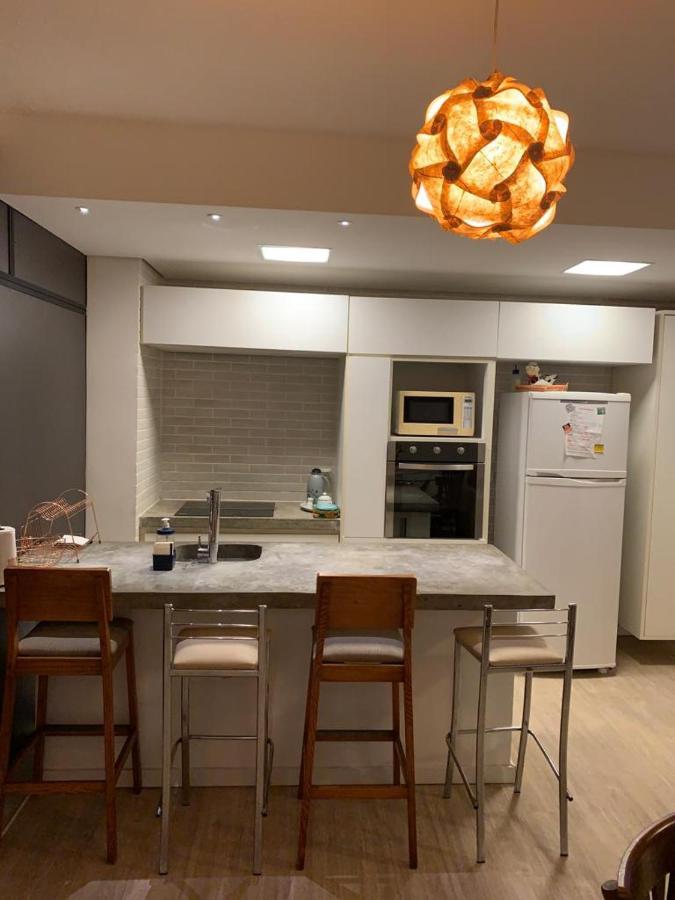 公寓 Flat Pe Na Areia Com Piscina Aquecida Guarujá